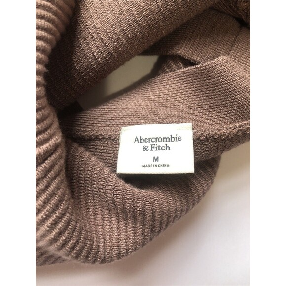 Abercrombie And Fitch Ribbed Slash Tank Top Brown Medium Retro Y2K - Picture 3 of 5